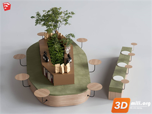 Cafe Furniture Skp Files 